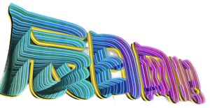 3D super letters shine